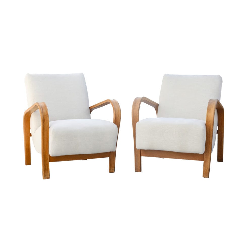 Mid-Century Arm Chairs by Jindrich Halabala