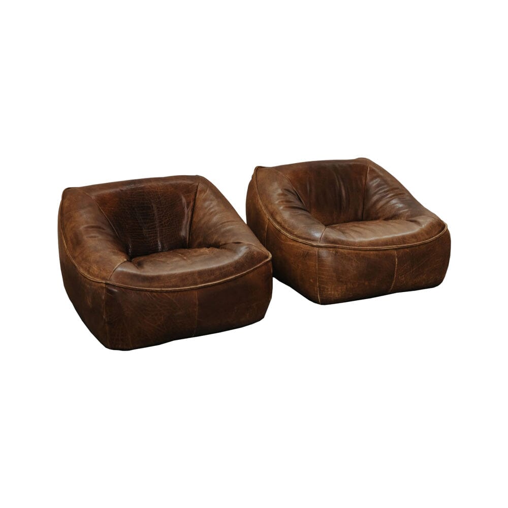 Ringo Leather Lounge Chair by Gerard Van Den Burg