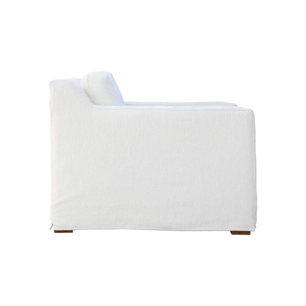 Slip Cover Club Chair - White Boucle